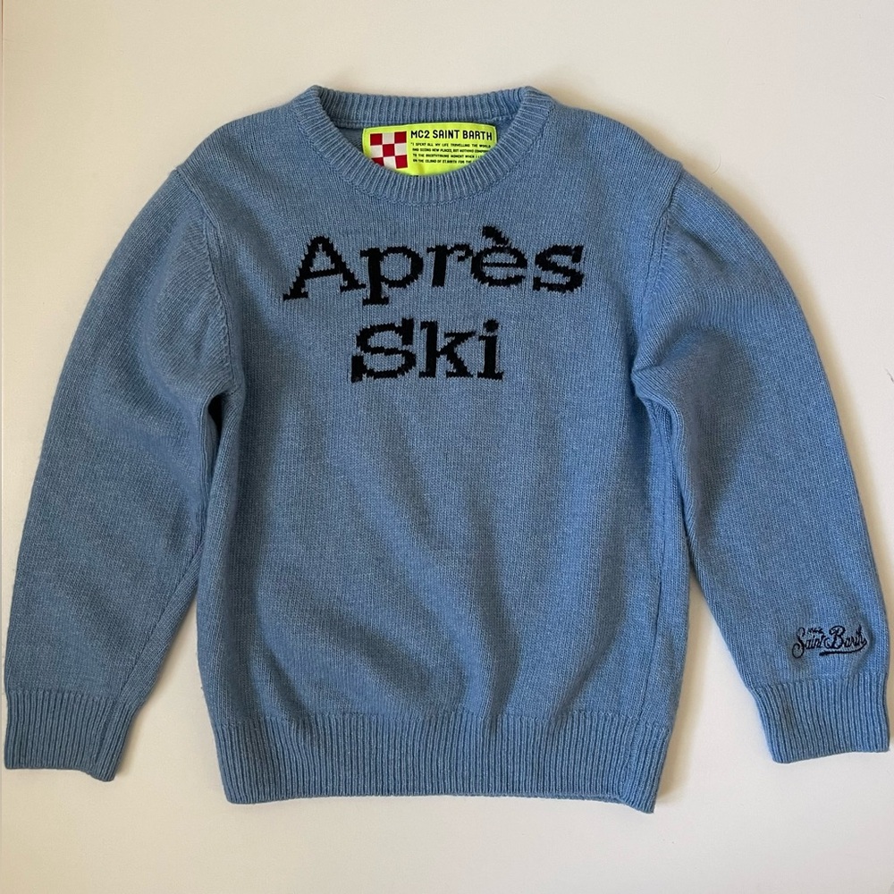 MC2 Saint Barth Unisex Kids’ Après Ski Light Blue Sweater - Size 6